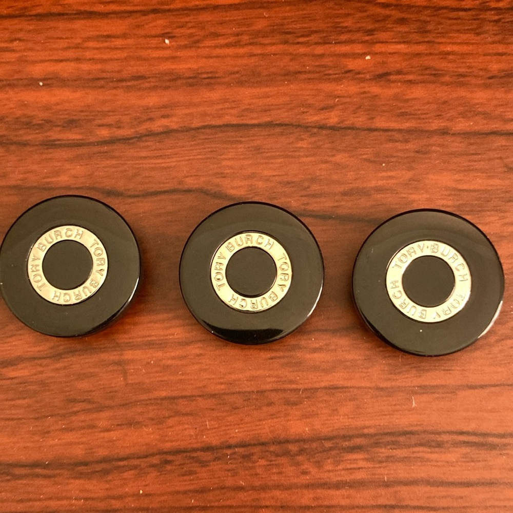 Tory Burch Black and Silver Button Set (Used)